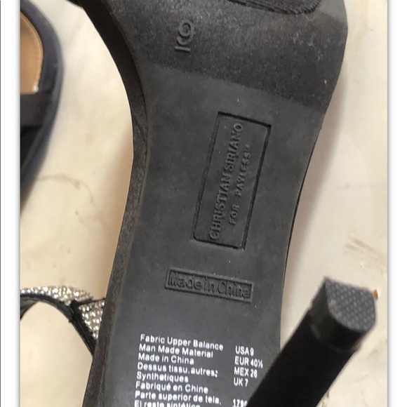 Christian Siriano Strappy Bling Open Toe Heels - Picture 5 of 7